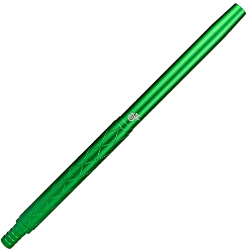Little Dragon Shisha Mundstück Aluminium - Bequemes & edles X-Cut Mundstück 30cm - Grandioser Durchzug dank 10mm Öffnung - Pulverbeschichtetes Aluminium - Hochwertiges Shisha Zubehör (Grün)