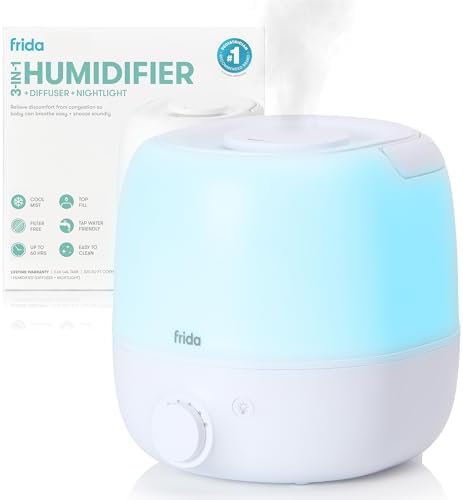 Frida Baby 3-in-1 Cool Mist Humidifier for Large Rooms, Top Fill ...