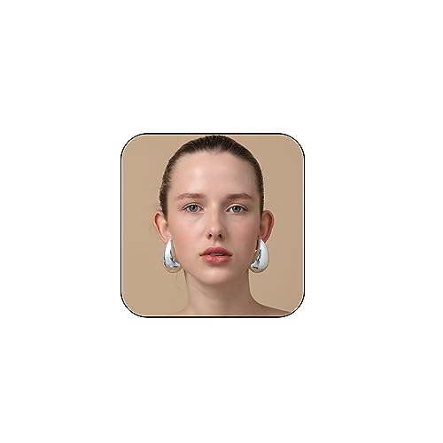 Extra Large Big Drop Earrings for Women, Oversized Chunky Gold Hoop Earrings Lightweight Hypoallergenic Gold Plated Earring Fashion Jewelry