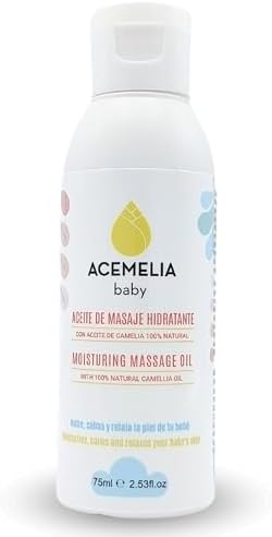 Acemelia Baby Oil - 75 ml - Hydration and Relaxing Massage of Tri...