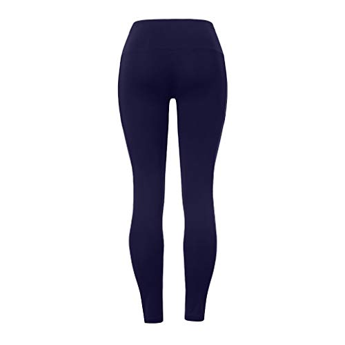 piabigka 2020 Women's Leggings with Phone Pockets Laides Yoga Pants High Waisted Tummy Control Stretch Workout Fitness Running Tights Fitting Seamless Navy