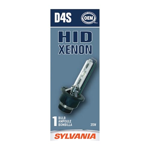 SYLVANIA - D4S Basic HID (High Intensity Discharge) Headlight Bulb - High Performance Bright, White, and Durable Lamp (Contains 1 Bulb)