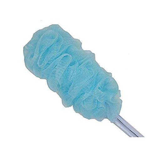 Body Mesh Puff Blue Crystal Handle Soft Brush Shower Bath Sponge Seniors Elderly Disabled Handicap Patients Pregnant Arthritis Sufferers Grandpa Grandma Grandparents plus an Adhesive Hook - Thumbnail 4
