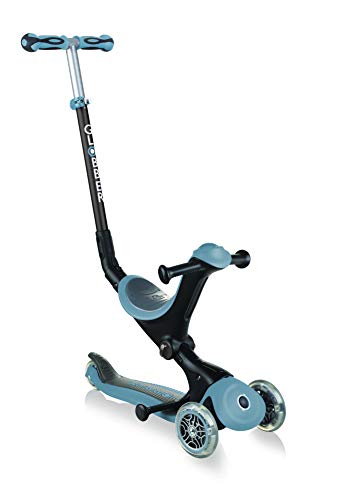 Globber - GO•UP Deluxe – Skalierbarer Tretroller, 3 Räder mit Sitz, für Kinder von 15 Monaten bis 6 Jahren – Blau