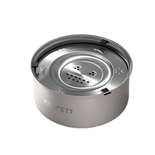 BHYGNVFIP(小さな店) 犬 水飲み器 転倒防止、こぼれなし、大容量3L、ステンレススチール、ペット犬用ボウル、ウォーターボウル、猫と犬兼用 (ホワイト)