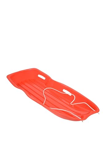 Heavy Duty Colour Large Adults Kids Children Snow Sledges Toboggan Sledge Rope Sled Play Snow Ice (Red Large - 120cm)