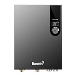 GEN II Ranein Tankless Water Heater Electric, 18kW 240V On Demand Instant Endless Water Heater with Temperature Display, Control Knob, Up to 4.3 GPM for Whole House Water
