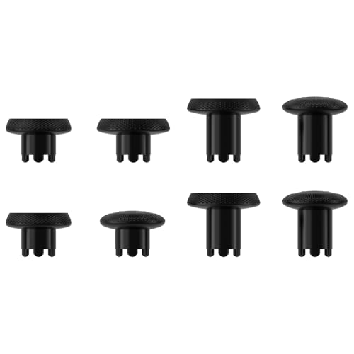 eXtremeRate ThumbsGear ps5 edgeコントローラー対応用交換可能なサムスティック、ps5 edgeコントローラー対応用アナログサムスティックキャップ-4段階の高さと3種類の表面グリップ-サムスティックベースは含まれていません【ブラック】