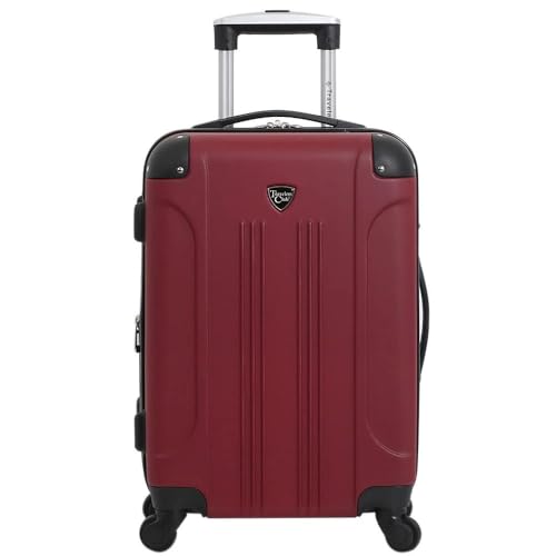 Image of Travelers Club Chicago Hardside Expandable Spinner Luggage, Rhubarb, 22 inch Carry-On