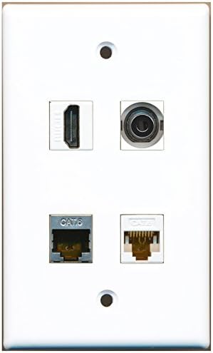 RiteAV - 1ポート HDMI 1ポート シールドCat6イーサネット 1ポート 3.5mm 1ポート Cat6 イーサネット