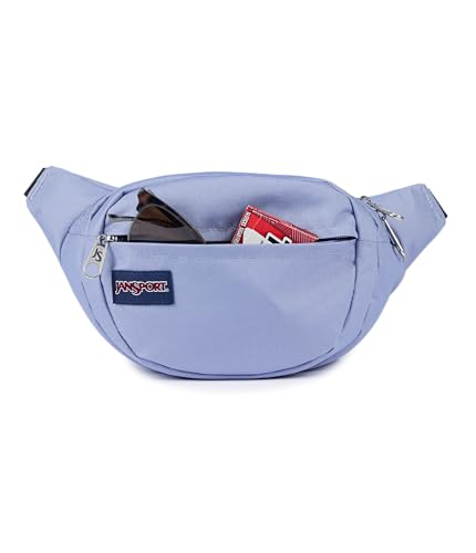 Image of JanSport Fifth Avenue Fanny Pack Crossbody Bags for Women, Men - Stylish, Durable Waist Bag with Adjustable Belt, Main Zippered Pocket, Quick Stash Pocket, Travel Essentials, Lavender Ash