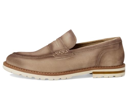 Stacy Adams Men's Hopkins Penny Slip On Loafer, Sand Suede, 124