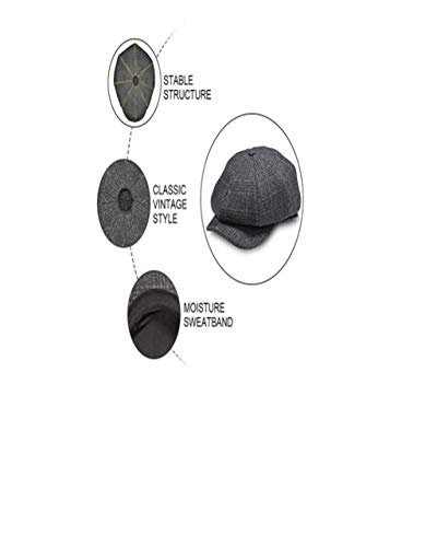 XLxiaowu-Newsboy-Cap-Gatsby-Baker-Boy-Hat-Caps-Plat-Tweed-reglable-Caps-Shelby-for-Homme-Femme