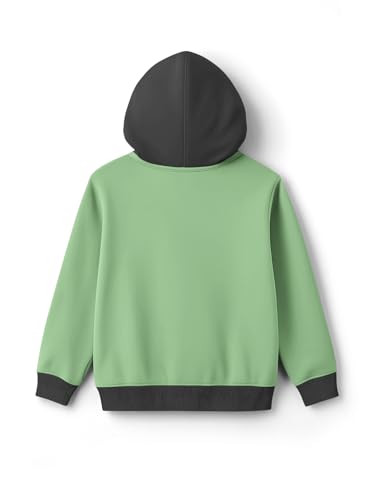 Image of HELLCAT Trendy Colourblocked Cotton Blend Hoodie Sweatshirt for Boys
