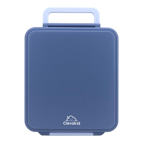 Image of Bento Mega Lunch Box, carrying handle - 4 No-Mix Compartments | Microwave & Dishwasher Safe | for Adult, Preschool, School 1600ML, OZ (Blue Turquoise)