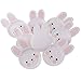 P Prettyia 8pcs Assiettes à Dessert Assiette à Pizza Mignon Forme de Lapin Parfait pour Mariage, Fête, Anniversaire, Fête de Naissance, Restaurant