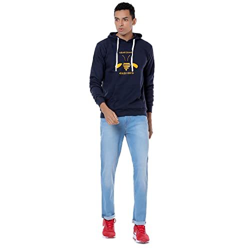 Image of Campus Sutra Men's Cotton Hooded Neck Sweatshirt