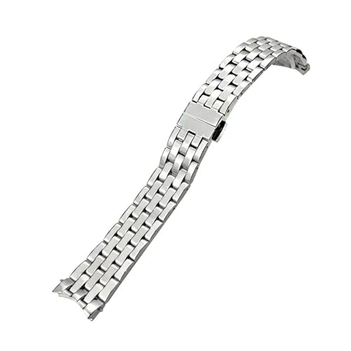 [ɂ] 316LXeXX`[EHb`oh 18mm MIDO BARONCELLI M007 M007207 Vo[ [YS[huXbgEHb`XgbvΉ(Silver)