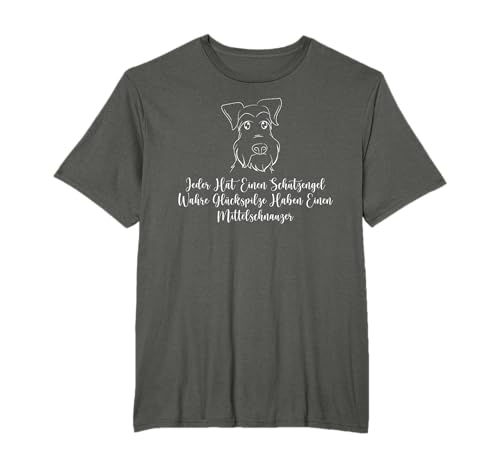 Wahre Glückspilze Haben Einen Mittelschnauzer Hundeliebhaber T-Shirt