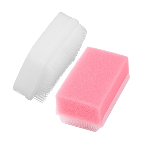 POPETPOP 2 piezas Cepillo Sensorial para Suave Cepillo de Integración Sensorial para Infantes con Autismo Estimulación Táctil y Relajante para Sensible Blanco y Rosa