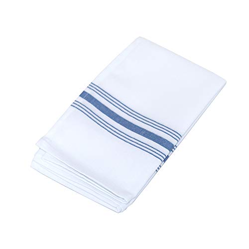 Milliken Signature Stripe Bistro Napkins - Assorted Colors - Set of 12 (Belize Blue)