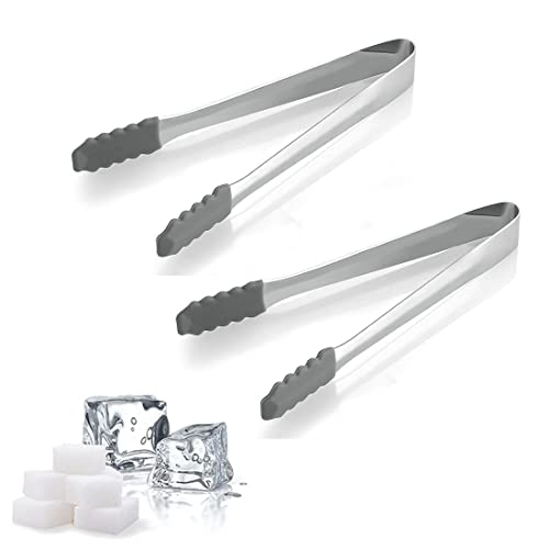 ZMREN Pinces à sucre, 2 Pcs Pince à Glaçons en 304 Acier Inoxydable, Pince de Service Pince Bonbon, pour Glace,Sucre, Biscuit,Bar,Buffet,Grill Bar Cuisine et Plus