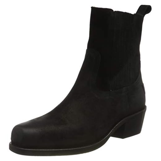 Shabbies Amsterdam Dam Shs0715 Chelsea Boot 4,5 cm Waxed Mocka, svart - 37 EU