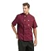 TopTie Short Sleeve Chef Jacket Kitchen Cook Coat Stripe Uniforms-Red-XL