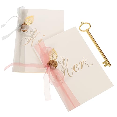 Cartes de vœux mariage carnet élégant en papier pour banquets VILLCASE 2pcs