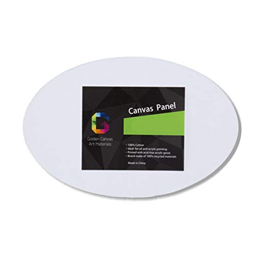 Healifty 5pcs Oval Canvas Panel Boards Stretched Artist Canvas Boards for Acrylic Painting Oil Pouring Drawing Home Decorations 24X30cm - Image 3