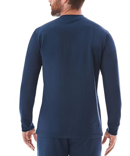 Member's Mark Men's Long Sleeve French Terry Lounge T-Shirt (US, Alpha, XX-Large, Regular, Regular, Blue Navy)2