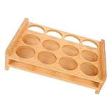 KHBUAB Shot Glass Display Holder with 12 Slots 2.9cm Hole Diameter, Whiskey Glasses Storage Rack for Home