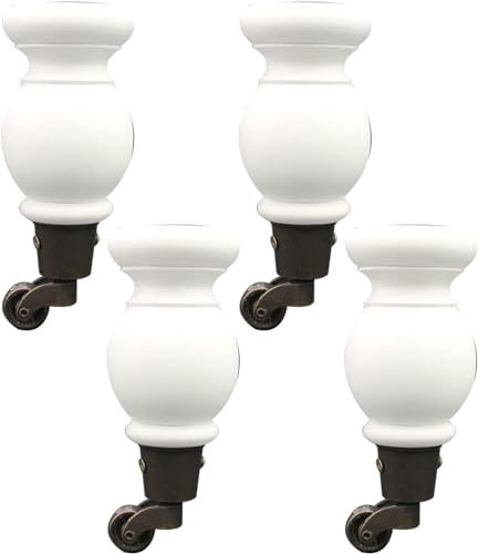 Pieds de meubles en bois massif Feng Shui robustes et élégants avec roulettes