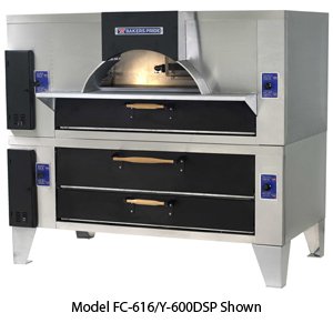 Bakers Pride IL Forno Classico Old World Gas Fired Brick Double Deck Oven with Y Single Deck Oven, 78 x 43 x 74 inch -- 1 each.
