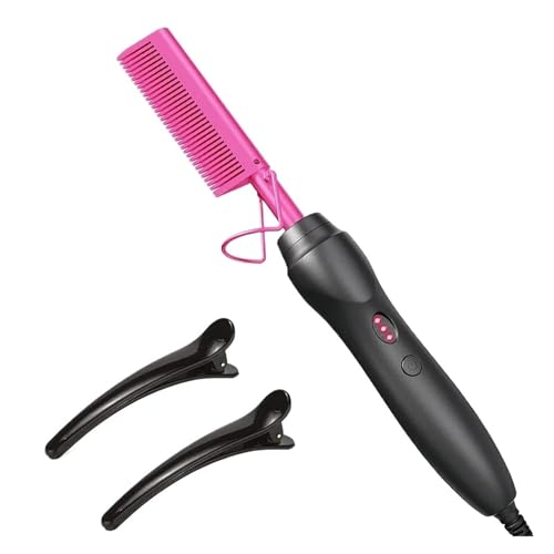 Plancha para cabello portátil de cerámica en color púrpura miniatura 1