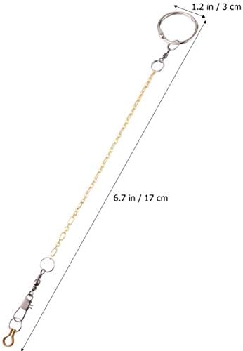 POPETPOP Parrot Buckle Chain Anklet Parrot Lead Parrot Training Accessories Birds Foot Lock Copper Chain for Parrot Bird Outdoor Flying