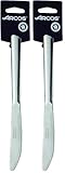 Arcos Serie Toscana - Juego de Cuchillos de Mesa (3 cuchillos) - Monoblock de una pieza en Acero Inoxidable 18/10 y 220 mm - Color Plata (Paquete de 2)