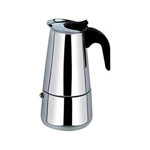 Cafeteira Italiana Moka Pequena 2 Xícaras 100Ml Manual Aço Inox Moderna