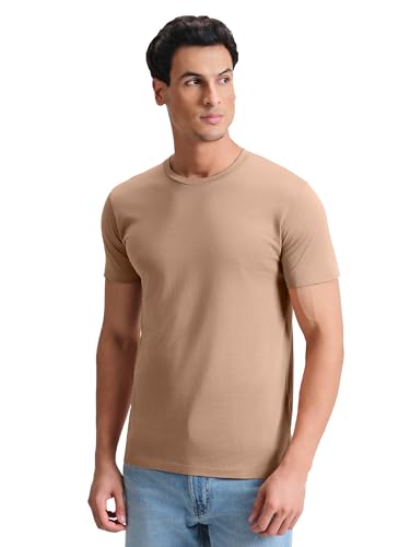 Image of XYXX Men's Iconique Solid Supima Cotton Slim Fit T-Shirt | Super Soft Half Sleeve Tshirts with Superior Colour Retention