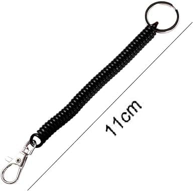 2Pcs Elastic Ropes Retractable Coil Springs Keychain, Anti-lost Key Chain Holder Clasp for Keys Wallet Cellphone and Other Identification Badges and Supplies - Image 2