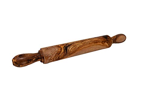 Rouleau à pâtisserie en bois d'olivier véritable 42 cm Cover
