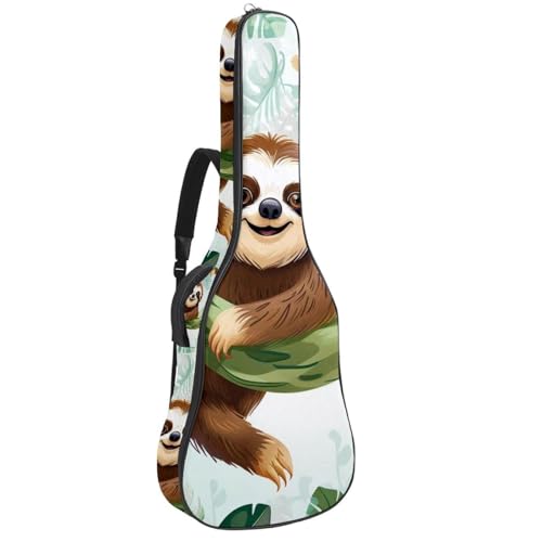 Sac guitare acoustique imperméable à motifs paresseux contre les chocs et la pluie
