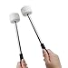 Luomorgo 2 Pcs Marching Bass Drum Mallets, Wool Felt Drum Mallets Percussion with Stainless Steel Handle, 12 Inch Drum Mallets Soft Felt Timpani Mallets