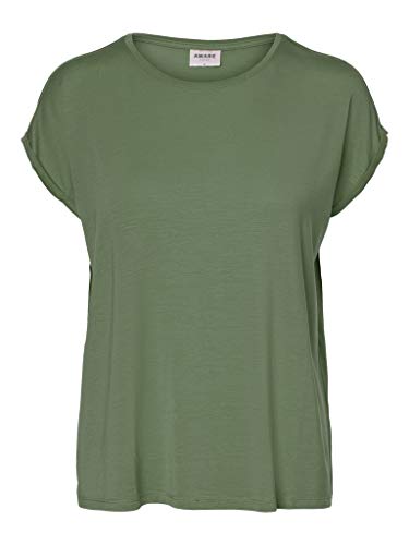 VERO MODA Women's Vmava Plain Ss Ga Noos Top, Green (Laurel Wreath), M