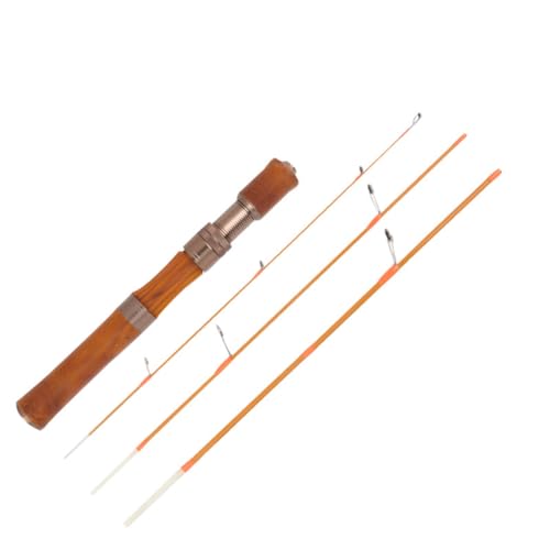 Quystetes Caña de Pescar Ultraligera de Fibra de Carbono, Señuelo Giratorio, Cebo de Caña, Línea de 1,5-9G, Manejar de Madera, Cañas de Pescar Rápidas para Trucha, Caña Giratoria
