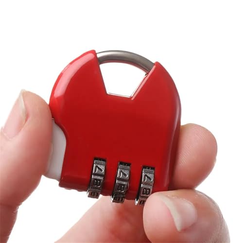 Cadenas à code 3 chiffres pour valise et casier - Mini verrou de sécurité argenté - 5