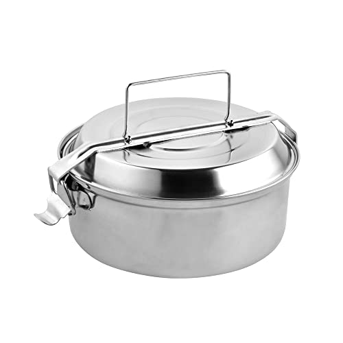 Oryx 5027050 Acero Inoxidable Con 2 Platos Ø 16 Cm. Lunch Box, Fiambrera, Porta Alimentos Metalico, 17 Litros, 0