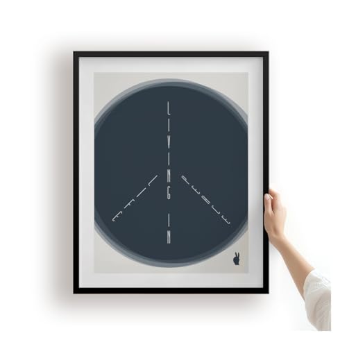 Song Lyric Wall Art Print, Inspirational Quote Music Poster, Minimalist