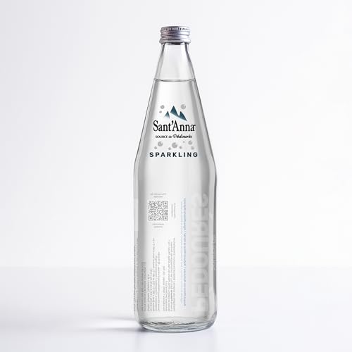 Image of Sant'Anna Sparkling Natural Mineral Water, 25.4 Fl Oz (6-Pack) | Pure French Pyrenees Mountain-Fresh Drinking Water | Natural Functional Drink | Sodium-Free Mineral in Glass Bottles