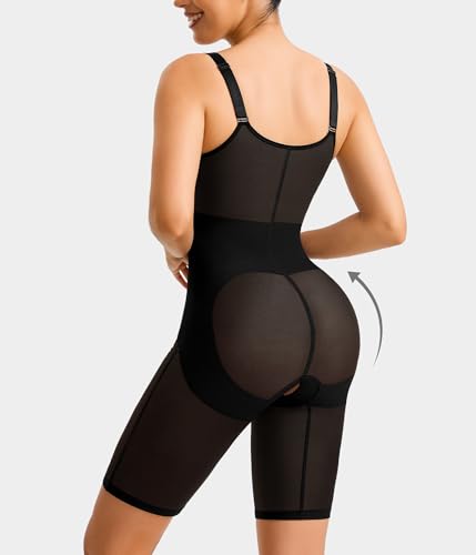 Nebility Tummy Control Shapewear Bodysuits Open Bust Full Body Shapewear Seamless Faja Body Shaper2